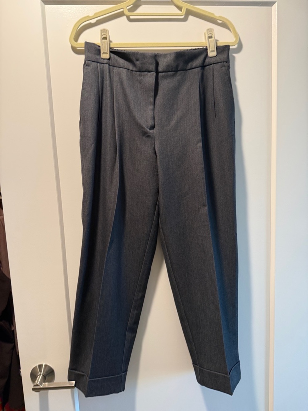 Zara Dark Gray Cropped Ankle Tapered Pants